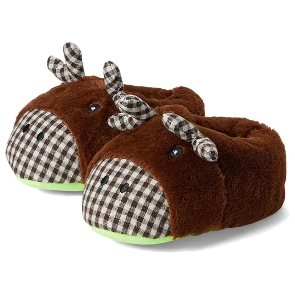 Western Chief 3-D Character Slipper Toddler 13-1 Cozy Moose Slip On Shoes GAL57